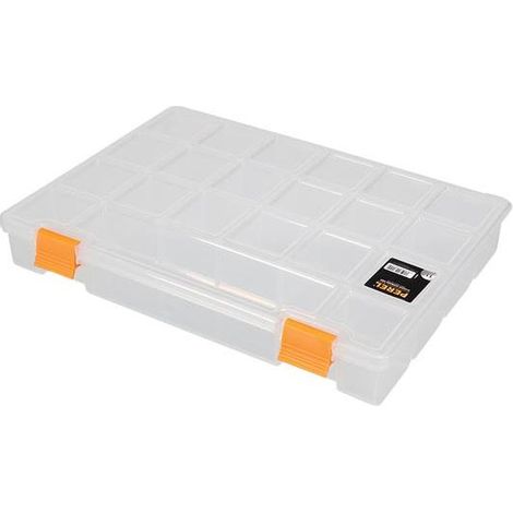 Perel – Boîte de rangement 13 compartiments fixes – Dimensions 276 x 203 x 42 mm – Pour outils et accessoires – Idéale pour espaces confinés (1/6)