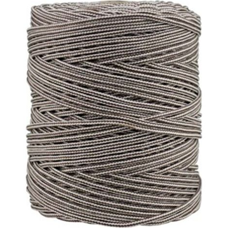 Corda intrecciata in polipropilene 200m - 5mm x 200m bianco/marrone, ACCUMASTER.