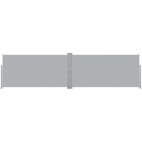 Maison Exclusive - Ausziehbare Seitenmarkise 160x600 cm Grau