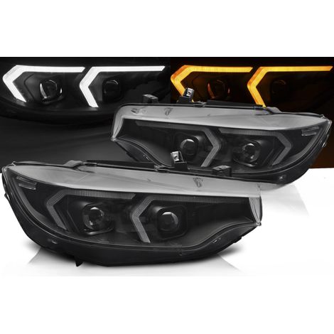 Paire de feux phares BMW serie 4 F32 / F33 de 2013 a 2017 Xenon LED DRL Noir-42058527 (1/4)
