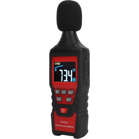 HT622A Sonomètre numérique LCD 30 dB - 130 dB, testeur vocal, moniteur de décibels (1/5)