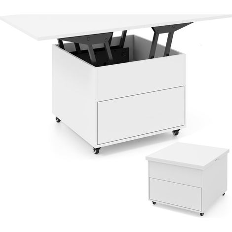 Mesa de centro elevable con espacio de almacenamiento blanca movil 229316993 (1/5)