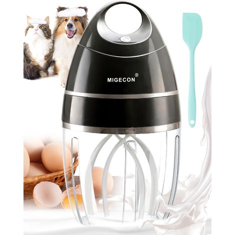 Mousseur à Lait Electrique, Robot Patissier Rechargeable, Mini Fouet Electrique Portable, Emulsionneur Automatique, pour Latte, Cappuccino, Macchiato, Gel douche, Gris Foncé (1/5)