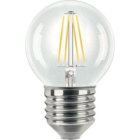 Ampoule Filament Led E27 4 W Ronde Blanc Chaud (1/2)