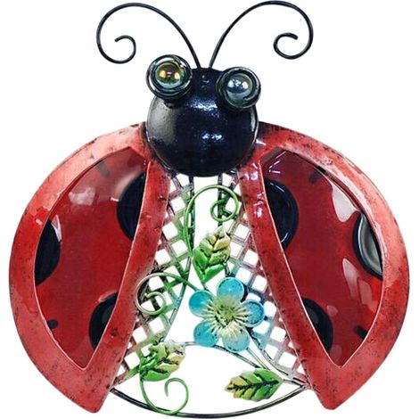 Coccinelle en métal à suspendre 20 x 18 cm
