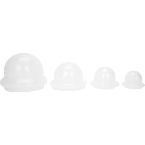 Lot de 4 ventouses professionnelles en silicone épais pour soulager la douleur, thérapie par aspiration. (1/5)
