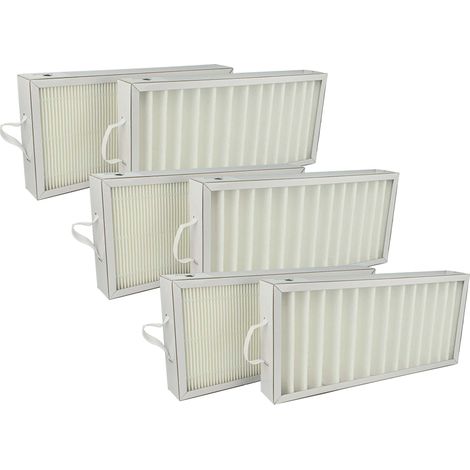 vhbw Set filtros reemplaza Pluggit APFG4F7-300 para unidad ventilación - G4 / F7 6 uds., 35 x 16 x 4,5 cm, blanco