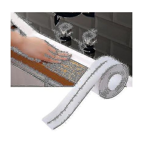 Wasserdichtes und schimmelresistentes Dichtungsband für Tapeten, Küchen und PVC-Böden – 3,8 cm x 320 cm – Weiß