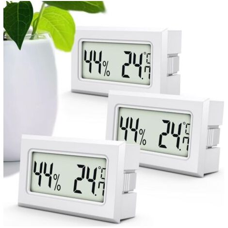 3 pcs thermomètre hygromètre intérieur: Mesure précise de l'humidité intérieure et thermometre interieur pour la mesure de la température (1/4)