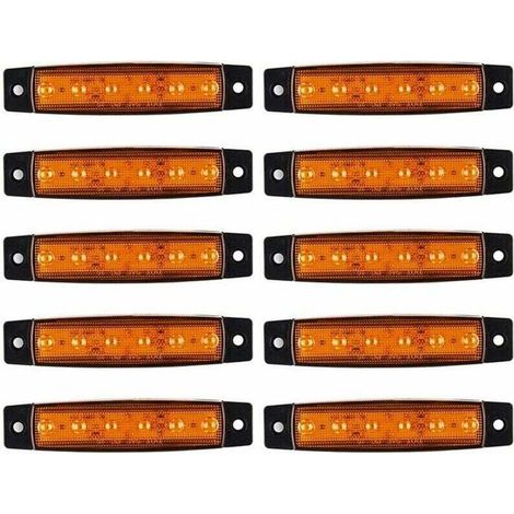 Feux de Position Camion 10PCS LED Signalisation Latérale DC 12V Accessoires pour Bus Camions Remorques - KZQ