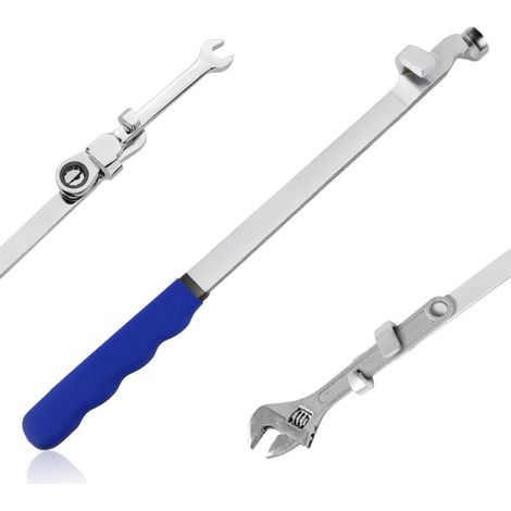 Coffret de clés à cliquet décalées avec adaptateurs 1/2", 1/4" et 3/8" rallonge décalée (B) B - (1/5)