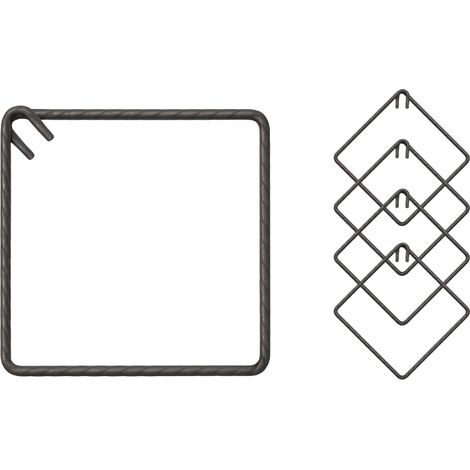 Staffe antisismiche armatura ferro 45x45 cm strutture cemento formati multipli pezzi 10 - confezione 1 (1/5)