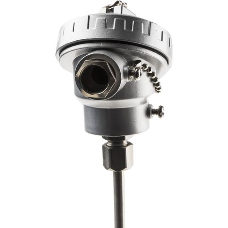 Capteur RTD PT100 RS PRO, Ø 6mm, L.300mm, +450°C max, Tête de connexion ( Prix pour 1 ) (1/3)