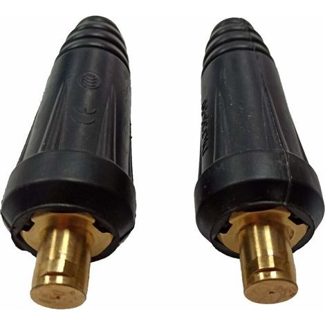 Connecteur rapide d'antenne mâle 35-50mm DKJ35-50 fiche euro 200A utilisé dans les machines de soudage et de découpe comme connexions d'alimentation pour câble de soudage (2 pièces) (1/5)