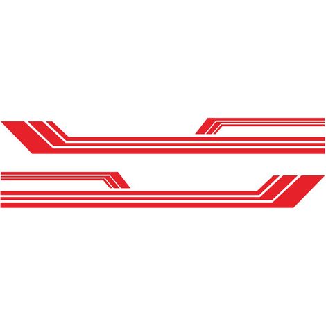 Lot de 2 autocollants latéraux universels à longue bande pour carrosserie, style course automobile et sport, pour camping-cars, caravanes et camions. (1/5)
