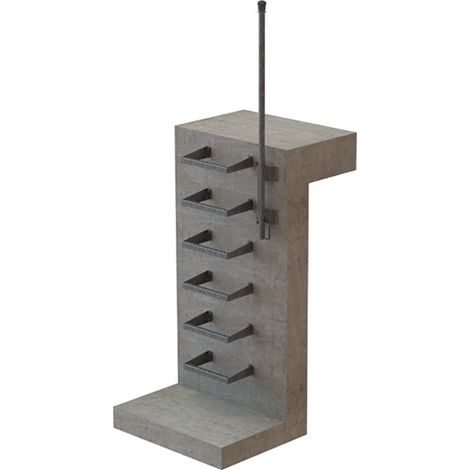 Scala accesso pozzi 4 Pioli - Altezza raggiungibile 1.00m - EC-PUITS-INOX-100