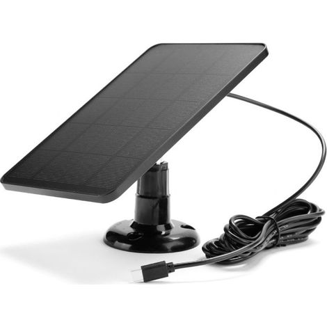 IP6 wasserdichtes Solarpanel, 360° drehbar, kontinuierliche Stromversorgung, 10 W, 5 V, USB-C-Anschluss, 3 m Ladekabel, kompatibel mit Video-Türklingeln. (1/5)