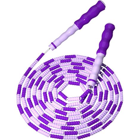 Corde à Sauter Perles - Longueur Réglable - Pour Adulte et Enfant - Intérieur Extérieur - 1 Pièce (1/5)