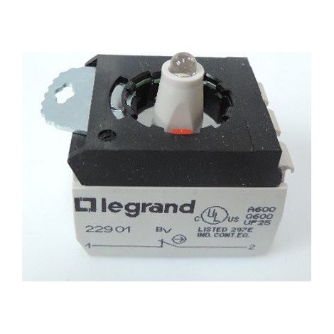 Bloc tête lum à vis 12/24V NO+NF blanc Osmoz compo sous-ensemble LEGRAND 023003