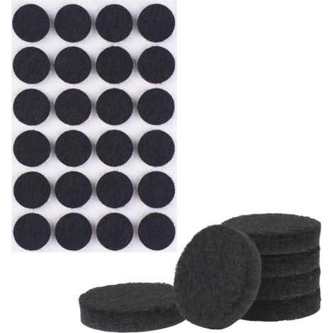 72 pieces felt glides, 20 mm black self-adhesive floor protection felt pad, 5 mm thick, furniture glides for furniture legs (round, 20 mm) (1/5)