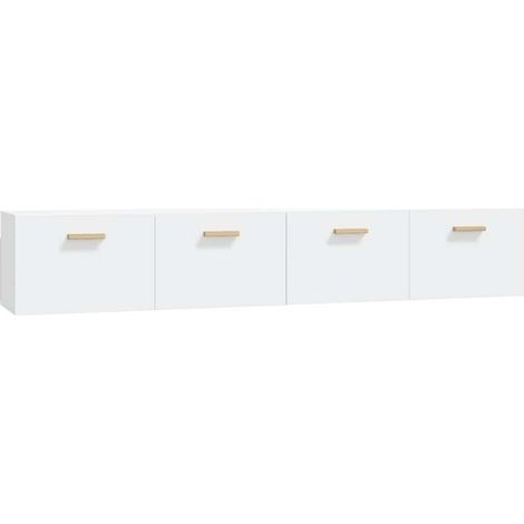 Maison Exclusive - Mobili Parete 2pz Bianco 100x36,5x35 cm in Legno Multistrato (1/5)
