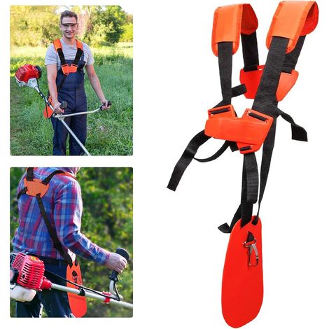 Correa para desbrozadora, arnés trasero ajustable para desbrozadora, accesorios para desbrozadora, fabricado en nailon ancho y ajustable, sencillo y cómodo, correa de hombro de nailon. (1/5)