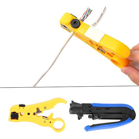 Koaxialstecker, Crimpzange für Koaxialkabel, Abisolierzange, Crimpzange, Abisolierwerkzeug (1/5)