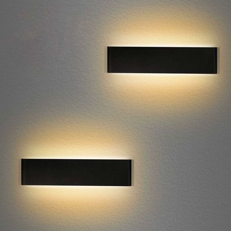 36 cm LED-Wandleuchte für den Innenbereich, 2er-Pack, 3000 K warmweiß, moderne Wandleuchten mit nach oben/unten gerichtetem Licht, 12 W Wandleuchte für Schlafzimmer, Wohnzimmer, Treppenhaus, Flur (1/5)