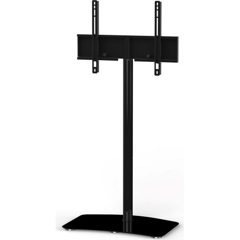 Support TV sur pied orientable PL2800 métal noir laqué H 109cm (1/4)