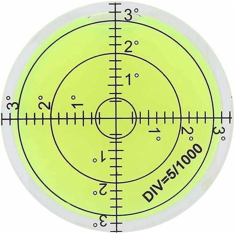 niveau Bulle 60mm, (60x12mm)mini Niveau Bulle Ronde De Poche Pour Camping Car, Caravanes, Trpied, Phonographe (1/5)