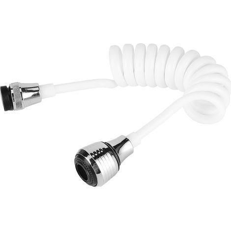 Robinet de cuisine domestique avec rallonge, tuyau long, portable et rétractable, robinet d'eau moussante blanc (1/5)