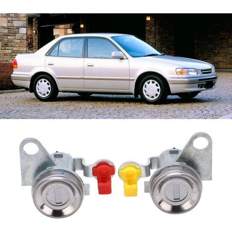 69051-12340 Paire de cylindres de serrure de portière compatibles avec Toyota Corolla AE110 1996-2002 (1/5)