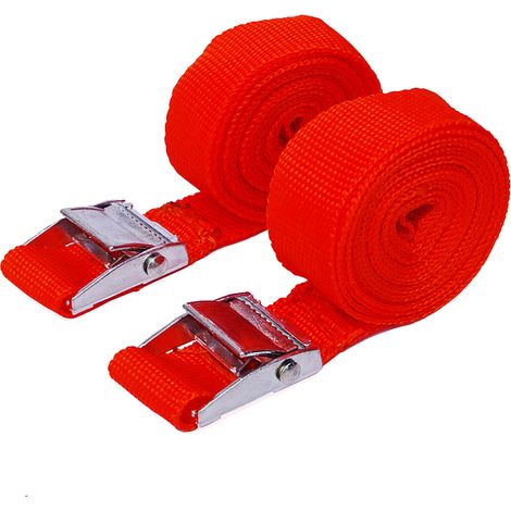 Cinghia di ancoraggio con fibbia metallica 24 mm. x 2,5 mt. 2 pz.