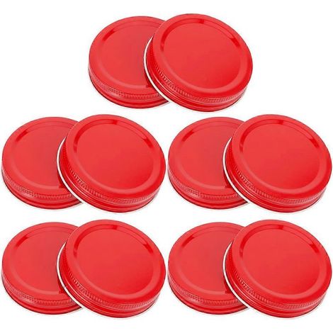 Confezione da 10 coperchi in lamiera stagnata da 86 mm, coperchi di ricambio ermetici per barattoli di conserve, a tenuta stagna. (1/5)