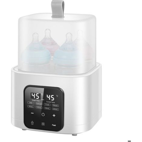 Chauffe-biberon double, stérilisateur, avec télécommande, écran tactile intelligent, chauffage rapide pour deux tasses, (1/4)