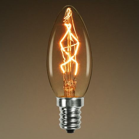 Vintage Lampe Edison E14 C35 weißglühende Glühlampe  2