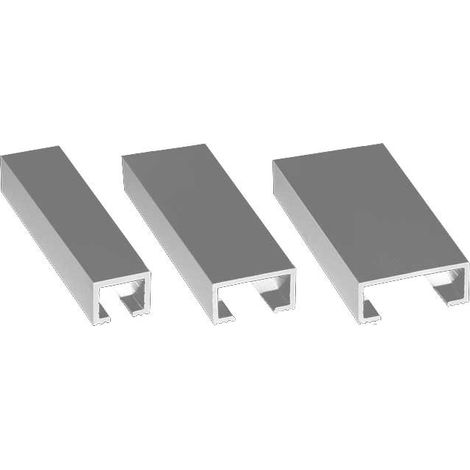 Listello testa piatta in alluminio 2,5 metri : Modello - 10X8MM SATINATO (1/2)