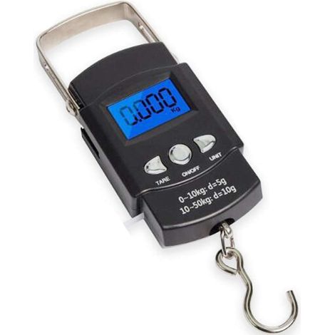Balance De Pêche Numérique - 50 Kg - Écran LCD Multilingue - Mètre Ruban Intégré - Pour Poissons Colis Et Gibier (1/5)