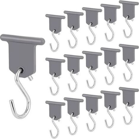 Lntyq Lot de 16 paires de crochets pour auvent de camping-car, accessoires pour auvent de camping-car, crochet en forme de S, facile à installer pour camping-car, caravane, fournitures d'intérieur et (1/5)