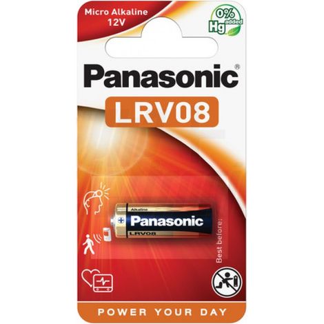Panasonic Pila Alcalina Alta tensione LRV08 12V