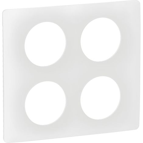 Legrand CP0009 Placca di finitura Céliane 2x2 posti - Bianco smaltato (1/3)