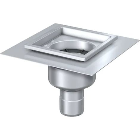 ACO Sortie compacte Variant CR DN100 90 Degré/1,7l/s/V2A/Cadre 200x200, 9519.00.91