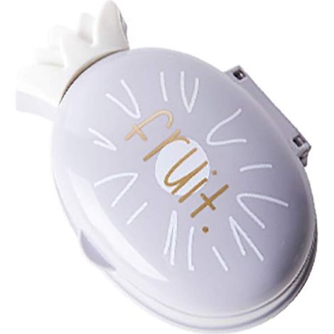 Filiyano-Boîte à savon portable, récipient à savon étanche en forme d'ananas, pot à savon avec couvercle, gris pour salle de bain (1/5)