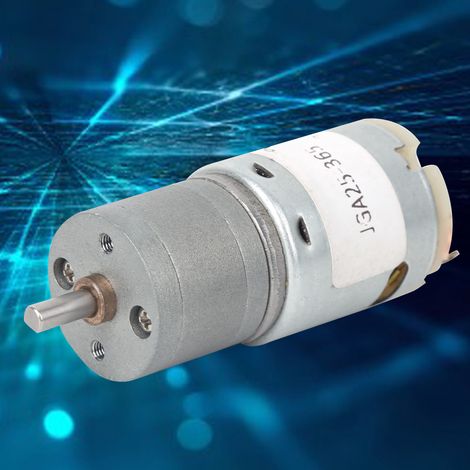 Mini moteur à engrenages CC à balais de carbone, couple élevé, 6V/12V, pour robots et rideaux électriques, 6V-53 tr/min (1/5)