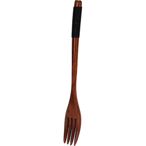 Fourchette Bois - 22,5 x 3 cm - Pour Pique-nique Camping Barbecue Cuisine - Lot de 1