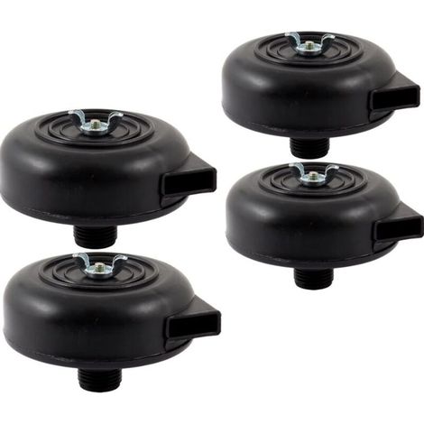 4pcs-Silencieux d'Admission d'Air de Remplacement, Silencieux de Filtre à Air Masculin de Compresseur d'Air de 3 / 8inch PT pour le Compresseur d'Air