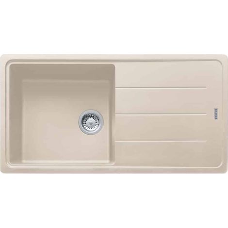 Franke – Évier 1 bac en fragranit café crème – Dimensions 970 x 500 mm – Installation sous-meuble 60 cm – Traitement anti-bactérien (1/3)