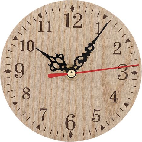 1 Horloge murale Bois, Style vintage, Mécanisme silencieux, Décoration Salon Chambre (1/5)