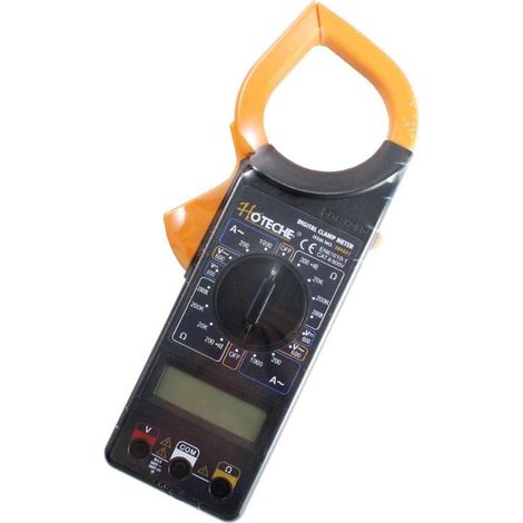 HOTECHE medidor digital pilas apertura pinza 57 mm , Medidor digital 284801. Con pilas. Medidor de pinza portátil completo. Fácil de usar. Función de retención de datos para una fá (1/3)
