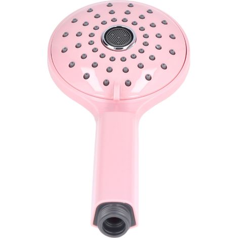 Tête de Douche Haute Pression à Main Deux Modes Anti-Éclaboussures Accessoire Salle de Bain Rose ABS (1/5)
